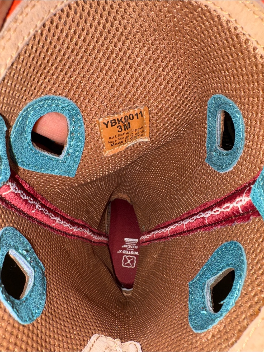 Twisted X Turquoise & Brown Cowboy Boots - Picture 6 of 8